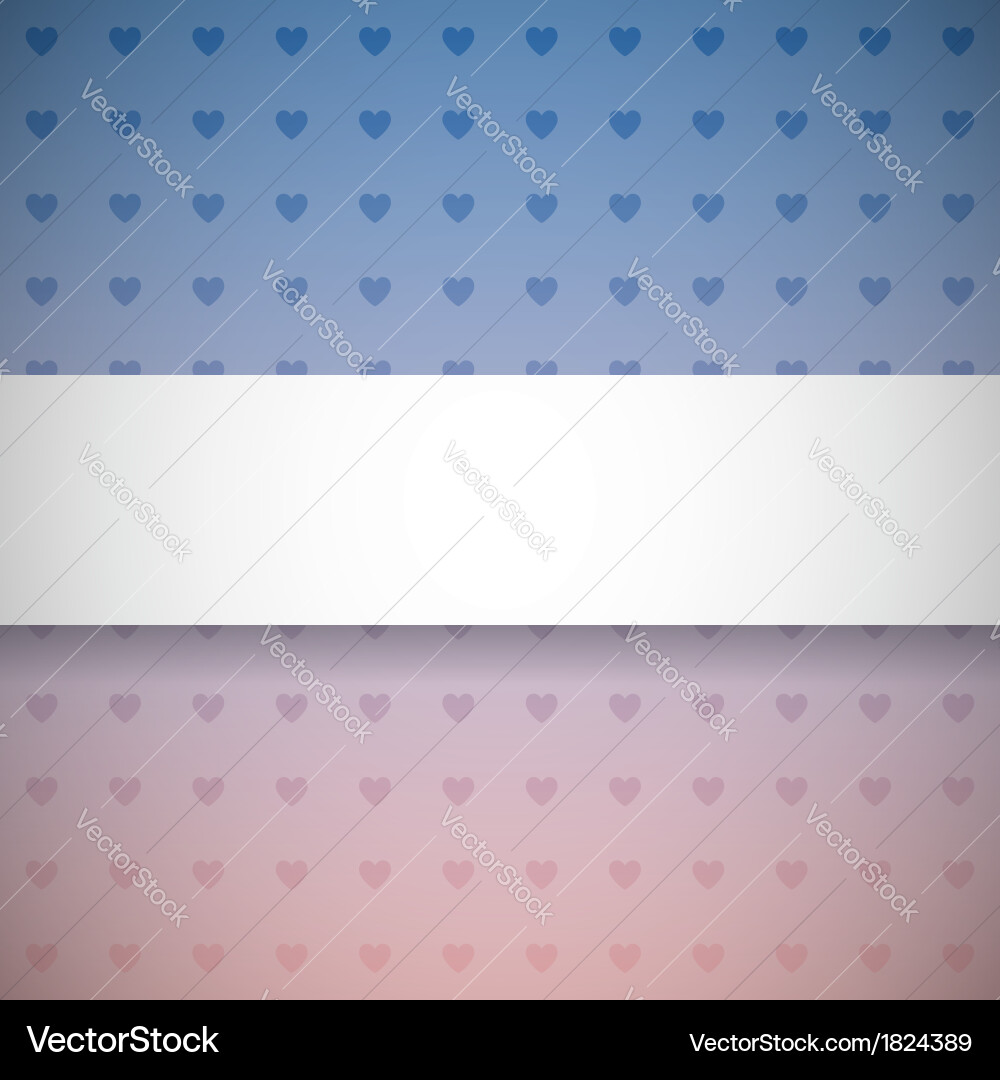Gradient background with hearts vector image