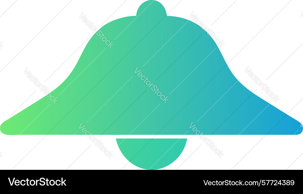 Gradient bell notification icon design generative vector image