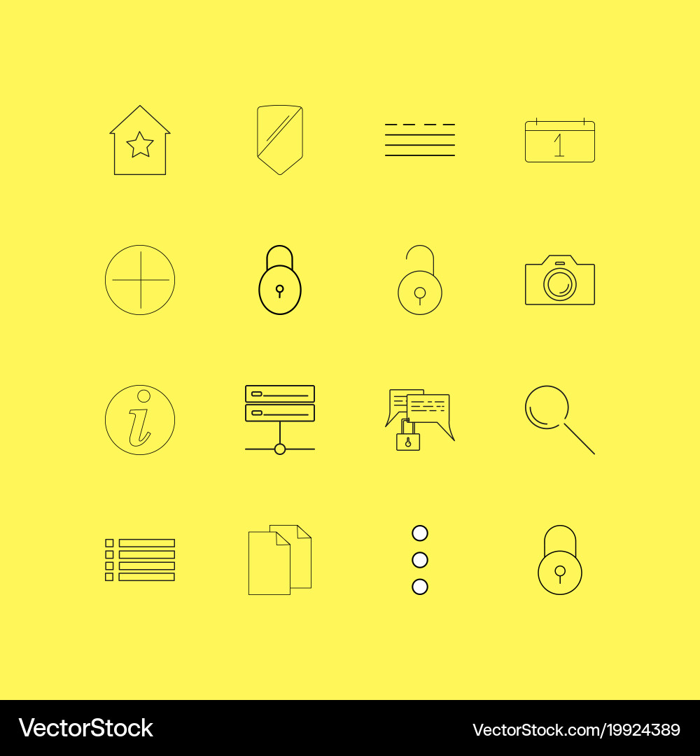 Internet of things linear icon set simple outline Vector Image