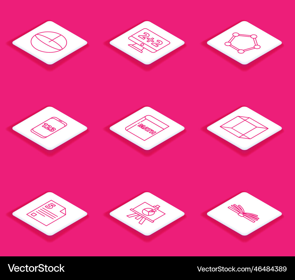 Set line calculator graph schedule chart Set line calculator graph schedule chart vector image