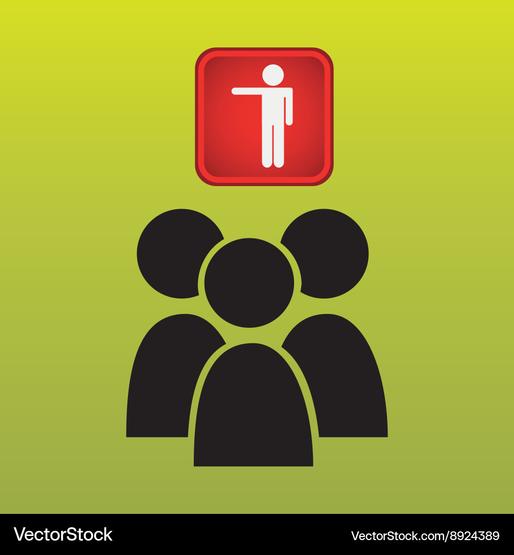 Social networking user design vector image