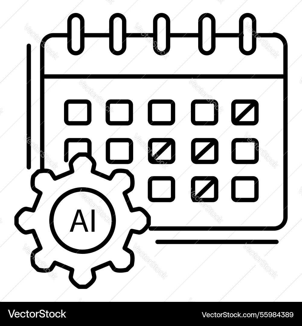 Time limit deadline ai automation countdown icon vector image