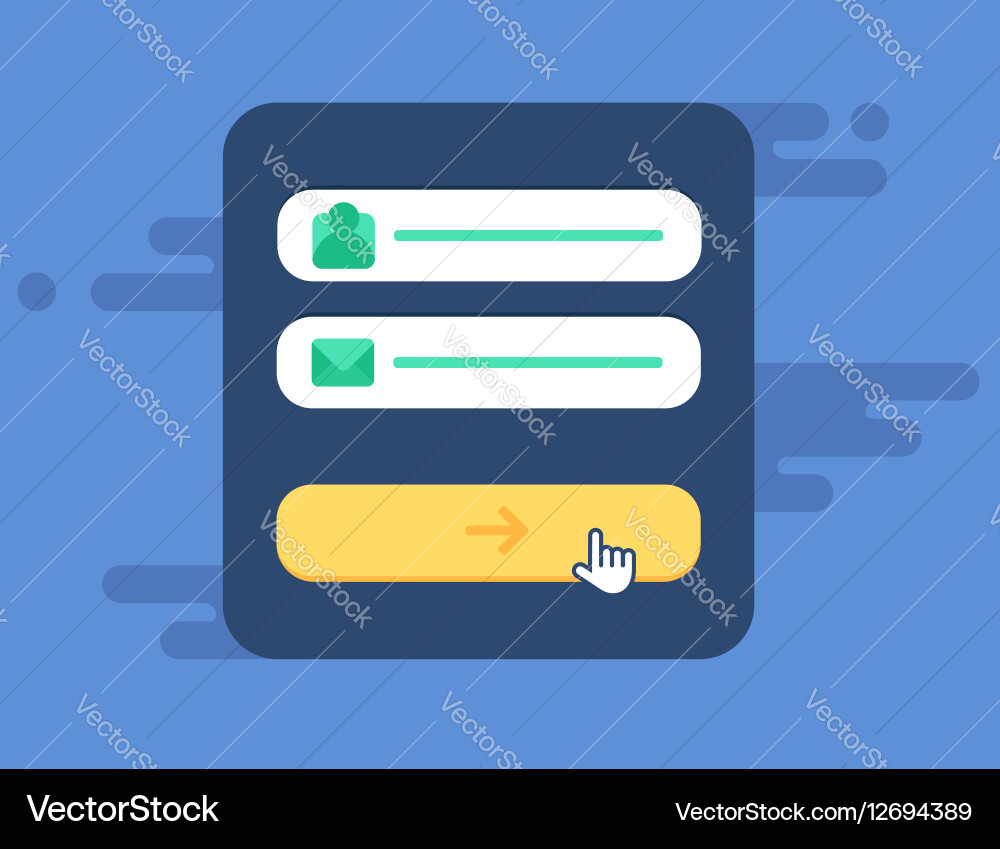 Web template of computer login form Vector Image