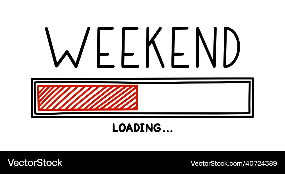 Weekend loading bar infographics design element Weekend loading bar infographics design element vector image