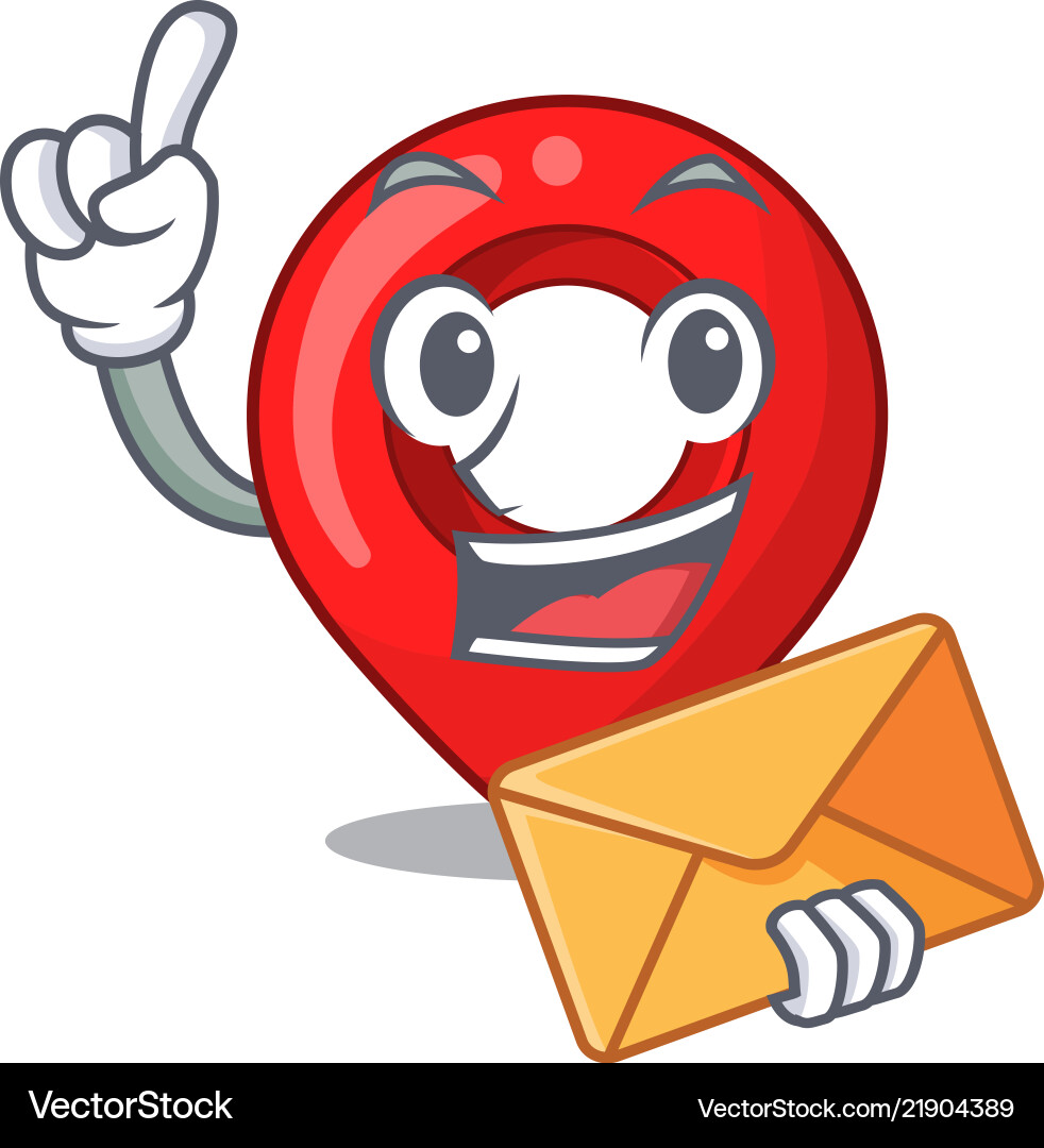 With envelope navigation pin location map With envelope navigation pin location map vector image