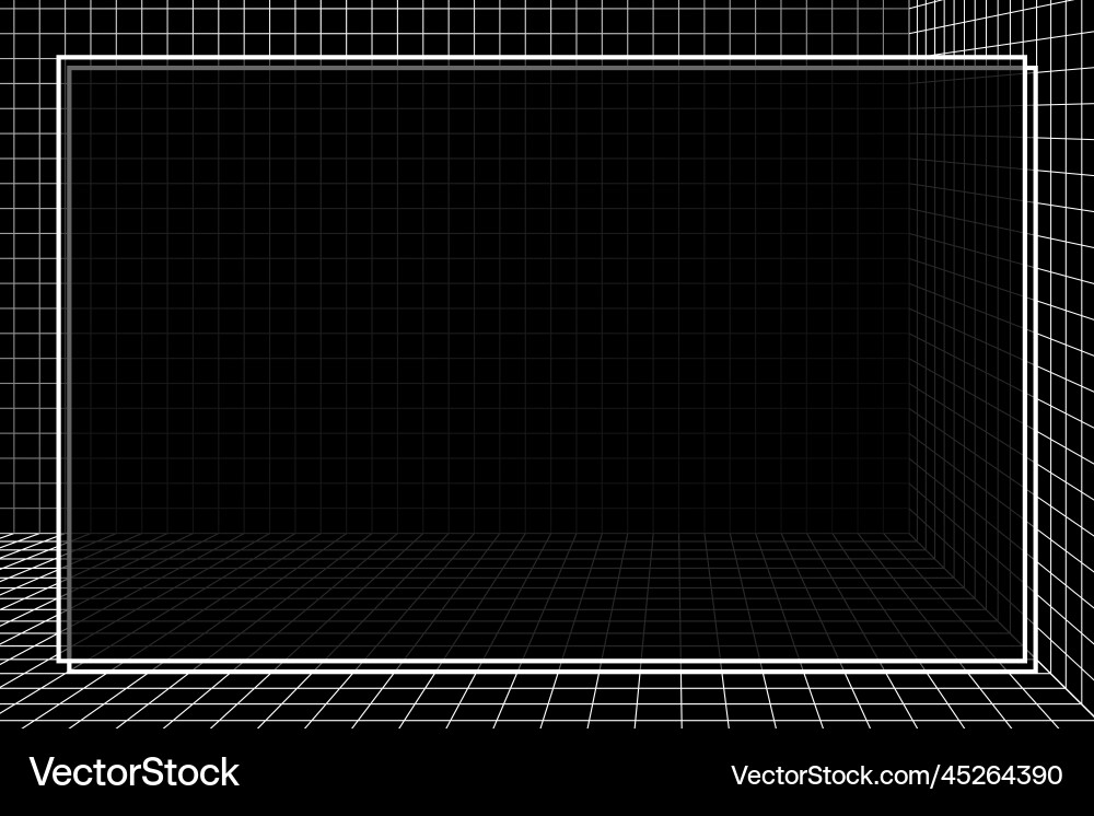 3d grid patterned frame 3d grid patterned frame Vector Image