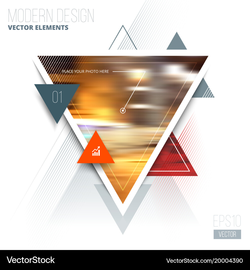 Abstract geometric triangle pattern Vector Image