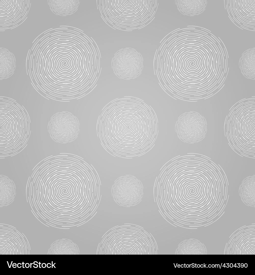 Abstract seamless spiral design pattern circular vector image