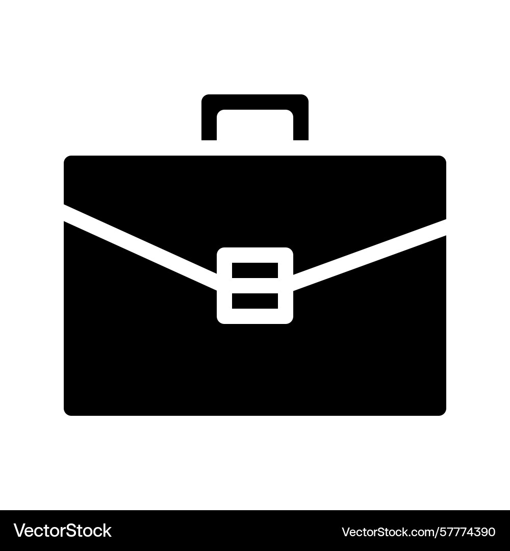 Briefcase glyph icon suitable for use in software Briefcase glyph icon suitable for use in software Vector Image