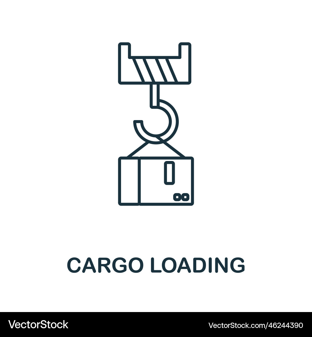 Cargo loading line icon monochrome simple Vector Image