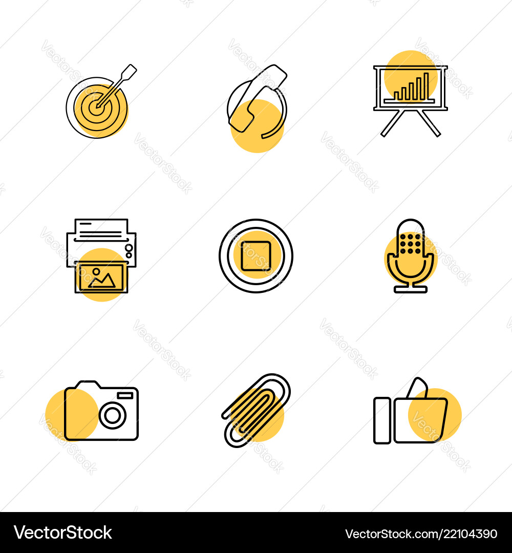 Dart focus graph like microphone stop pin Vector Image