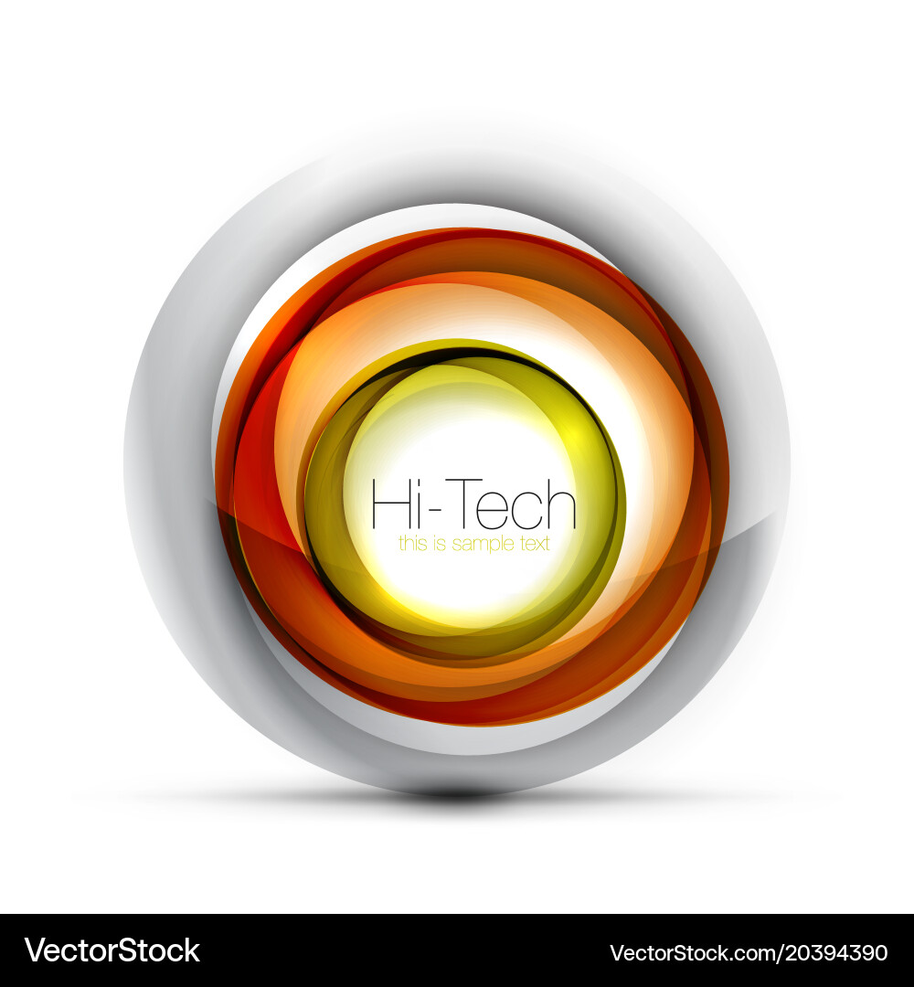 Digital techno sphere web banner button or icon Vector Image