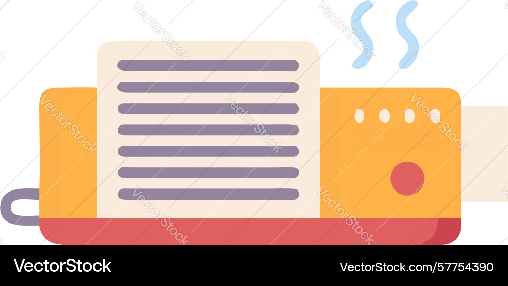 Document processing icon data heating vector image