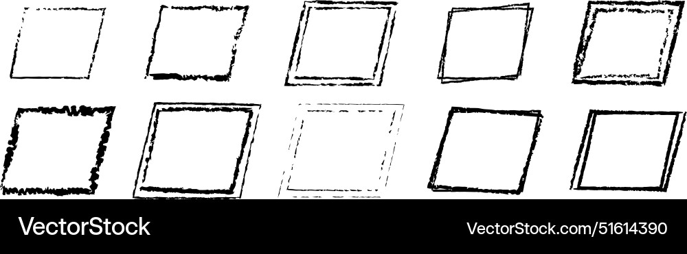 Frame parallelogram texture element outline vector image
