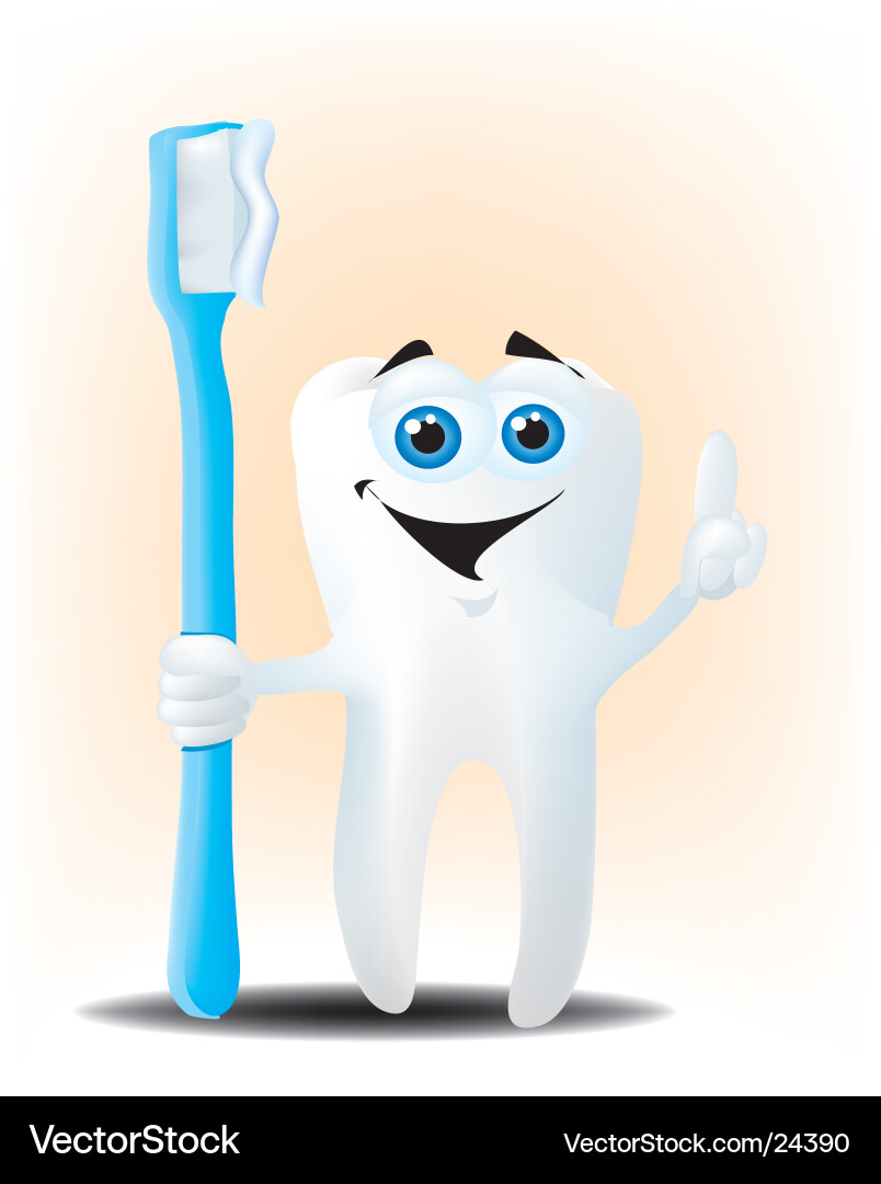 Happy tooth Royalty Free Vector Image - VectorStock