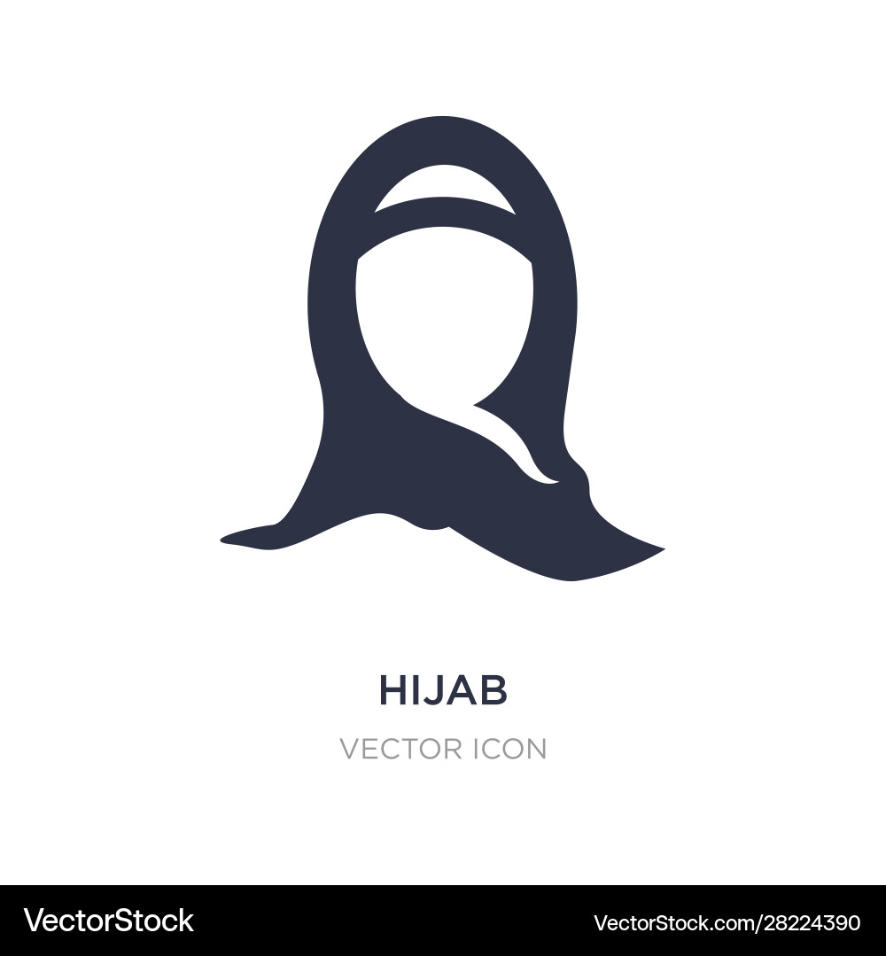 Hijab icon on white background simple element Vector Image