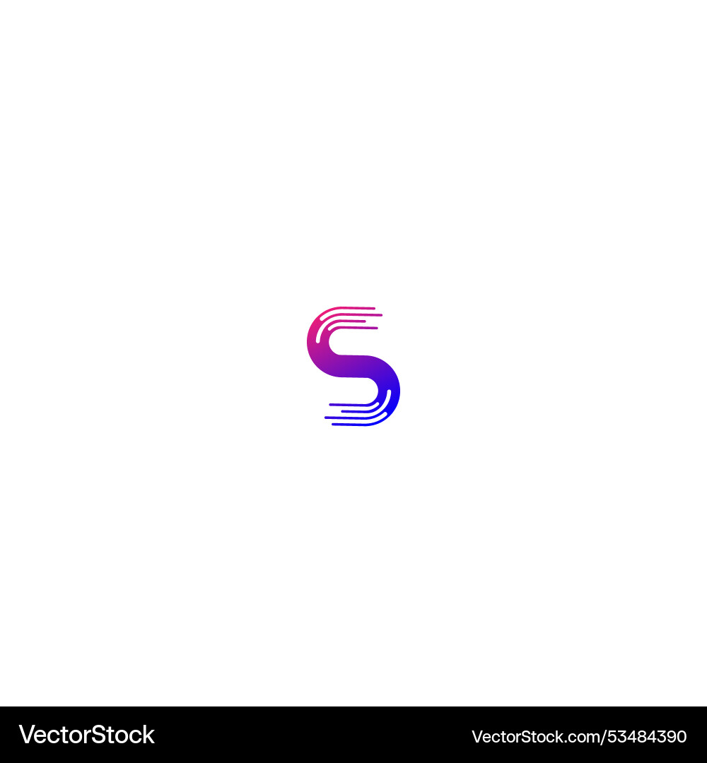 Linear letter s logo Royalty Free Vector Image