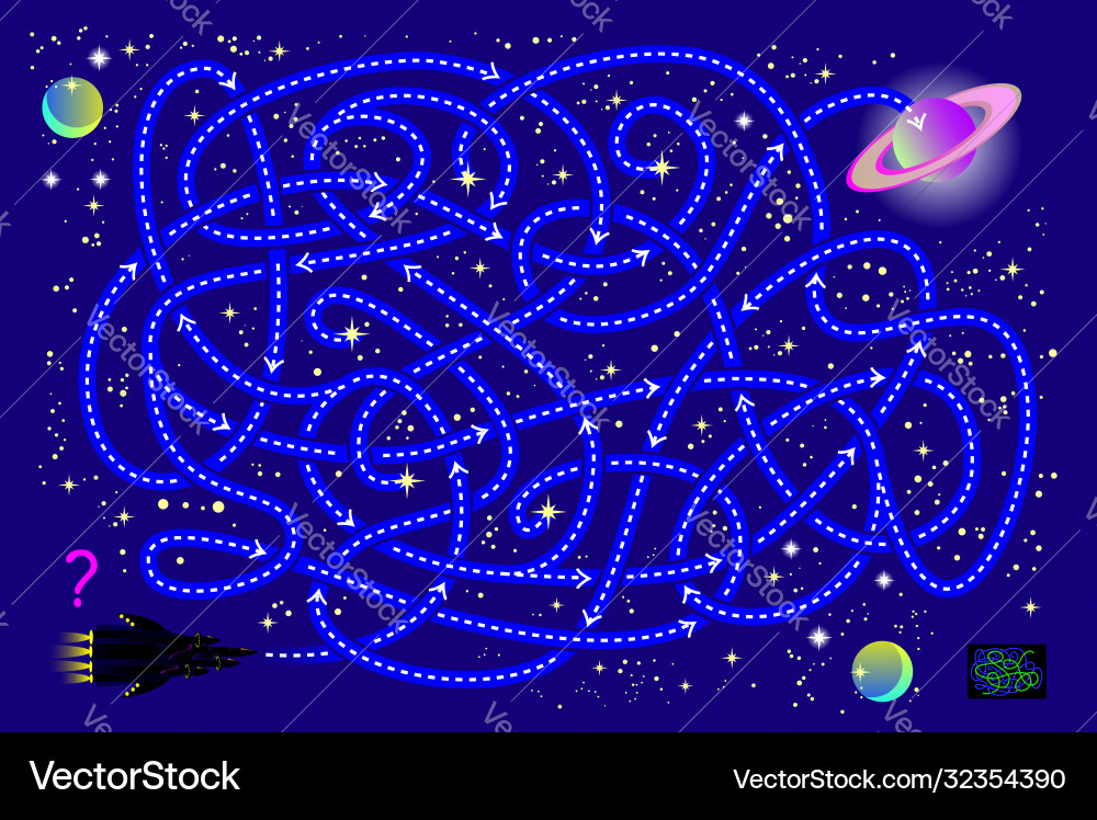 Logical puzzle game with labyrinth for children Logical puzzle game with labyrinth for children vector image