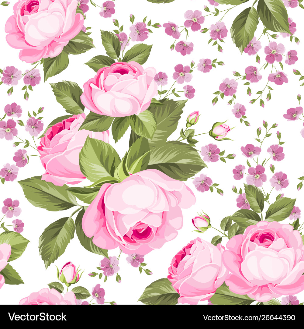 Luxuriöse Farbe Rosen nahtloses Muster Luxuriöse Farbe Rosen nahtloses Muster vektorbild