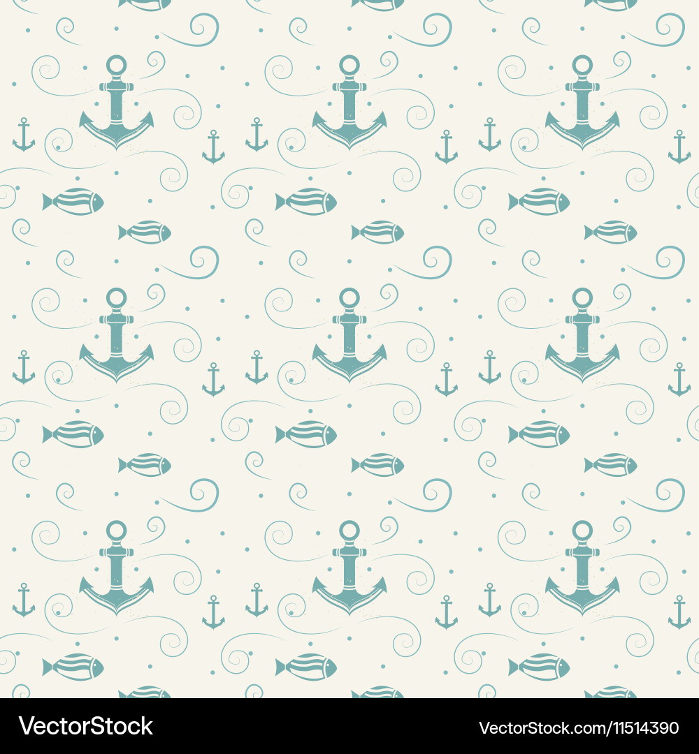 Nautical Anchor Pattern vector image