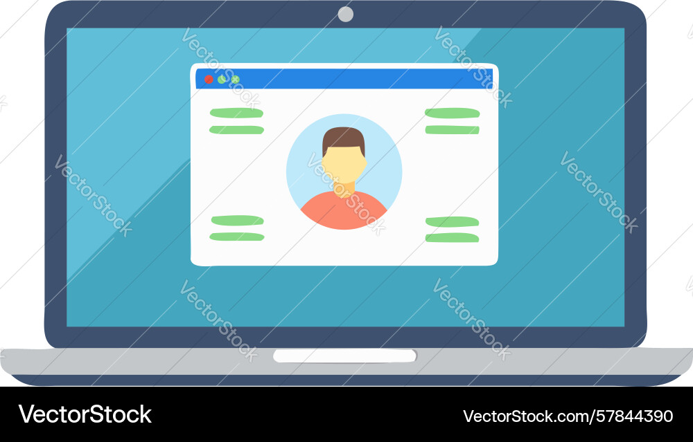 Personal user account and profile interface vector image