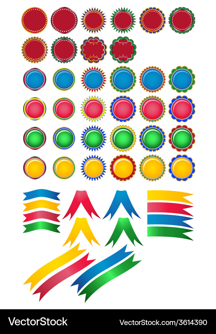 Set of buttons Vector Image