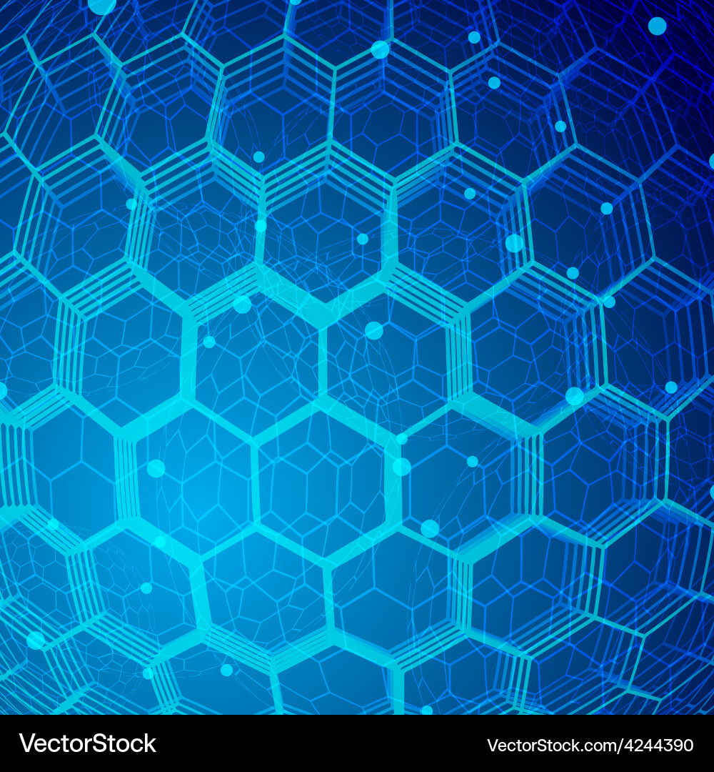 Tech Hexagon Pattern vector image