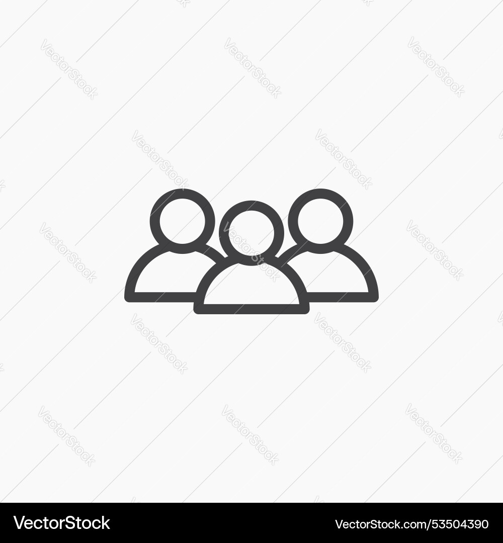 Usersline in thin line black color flat simple Vector Image