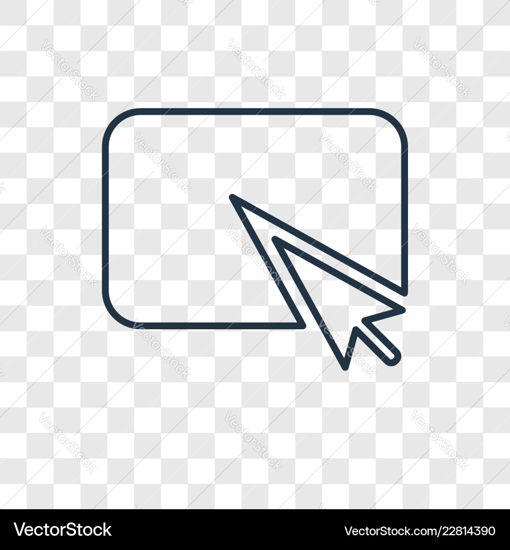 Web cursor concept linear icon isolated Vector Image