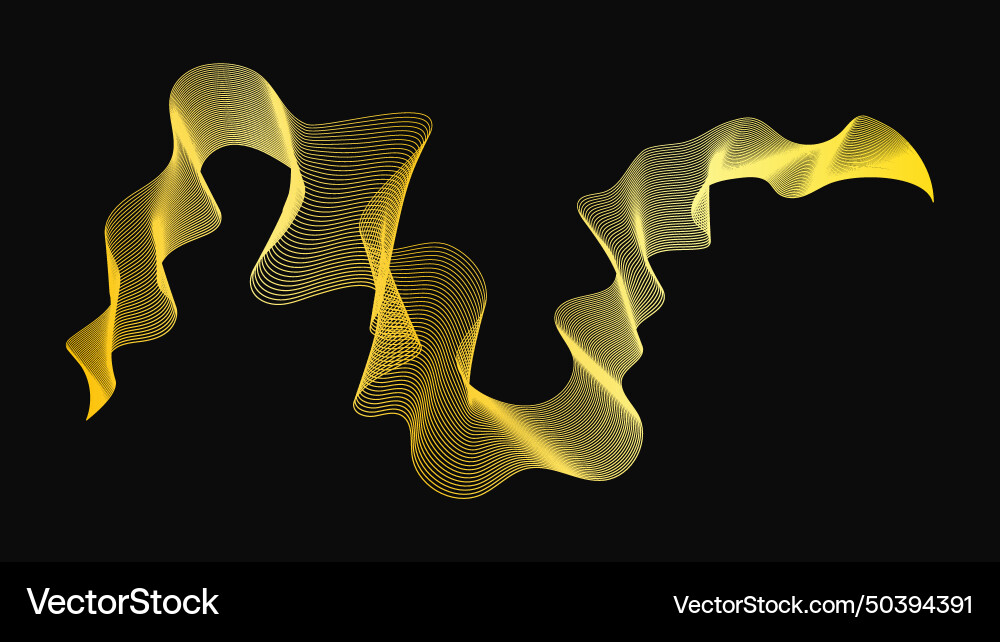 Abstract backdrop with luxury golden waves Vector Image