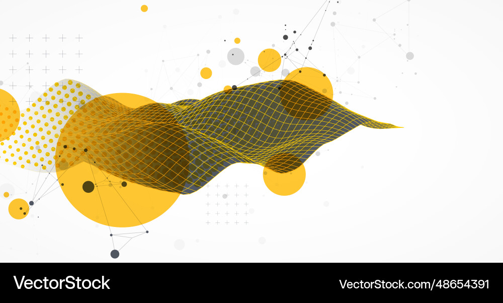 Abstract wave is made in a frame style hflftone Abstract wave is made in a frame style hflftone Vector Image
