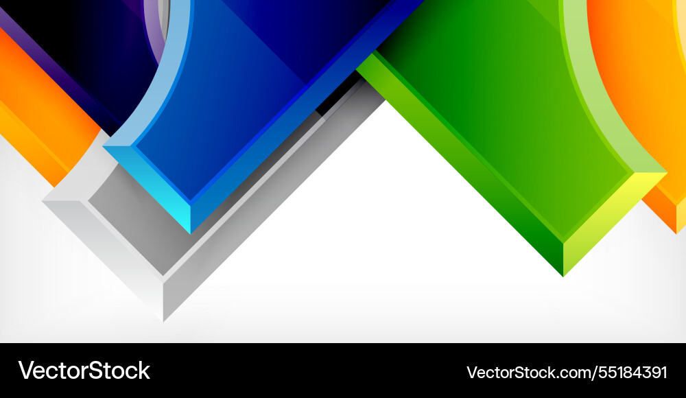 Arrow with round elements color geometric shapes Vector Image