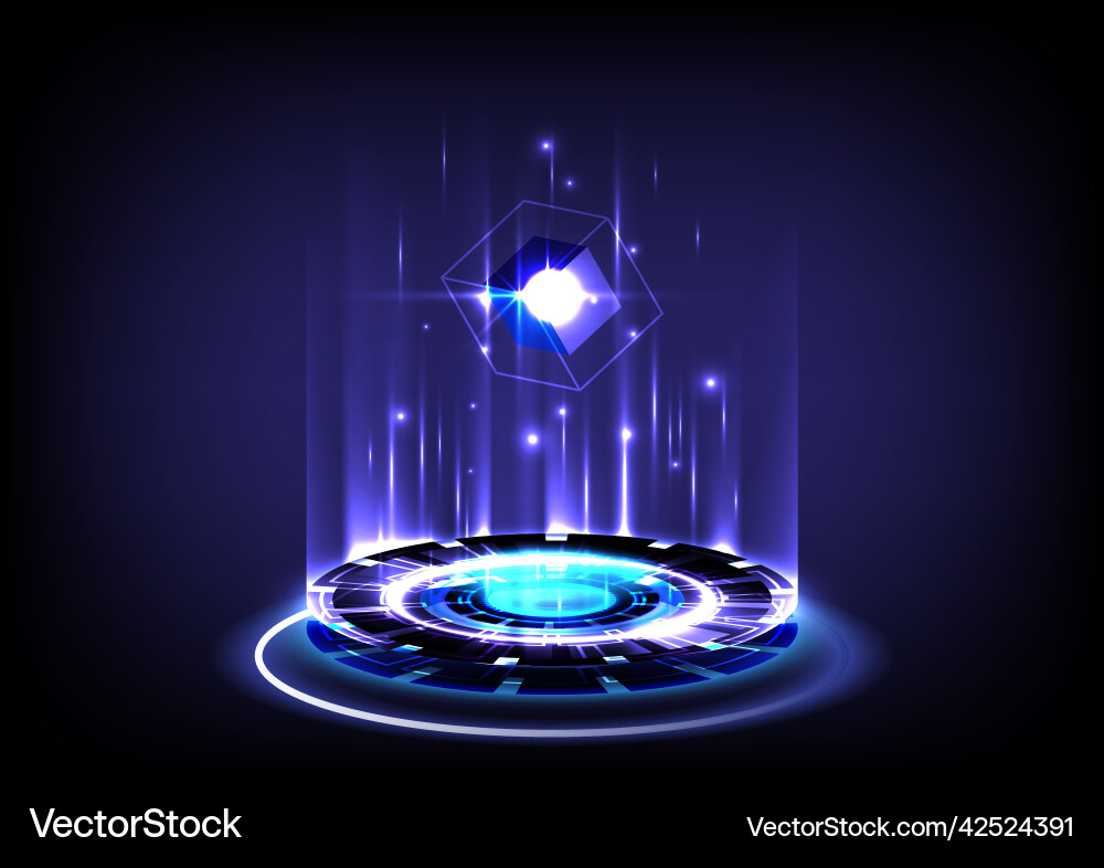 Gui and ui virtual reality portal hologram Gui and ui virtual reality portal hologram Vector Image