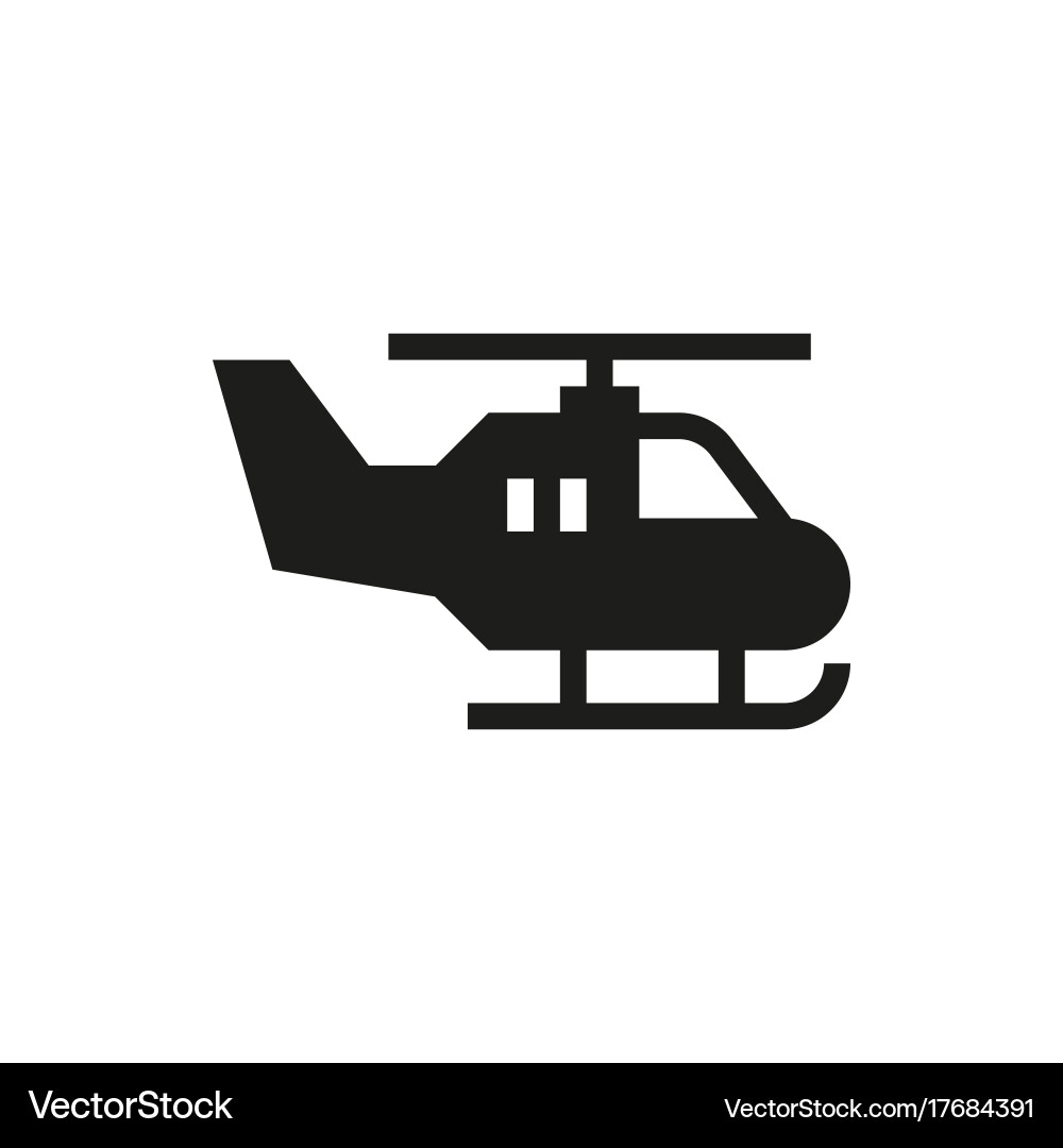 Helicopter icon on white background Vector Image