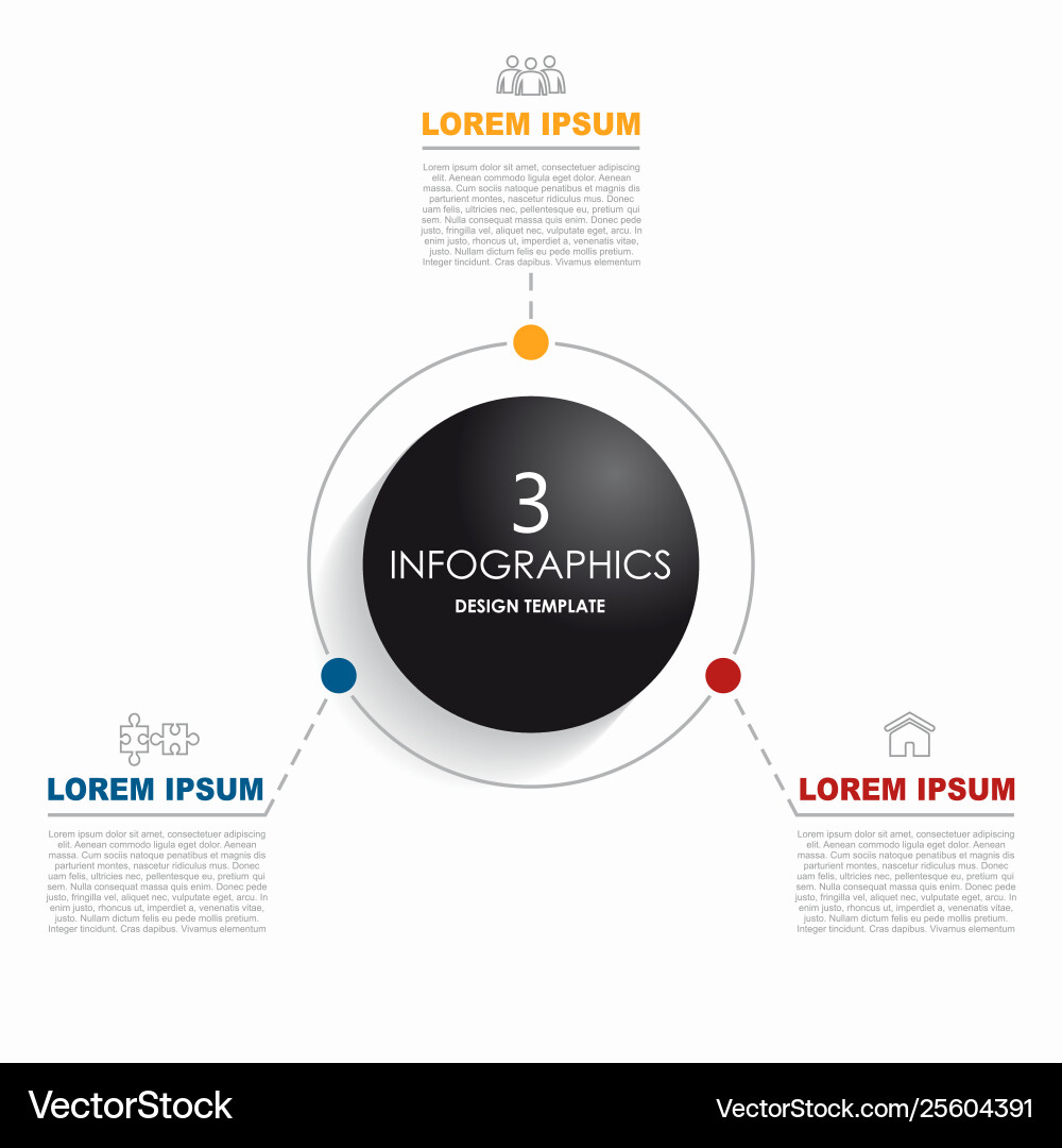 Infographic Template with Circular Elements Vector Image
