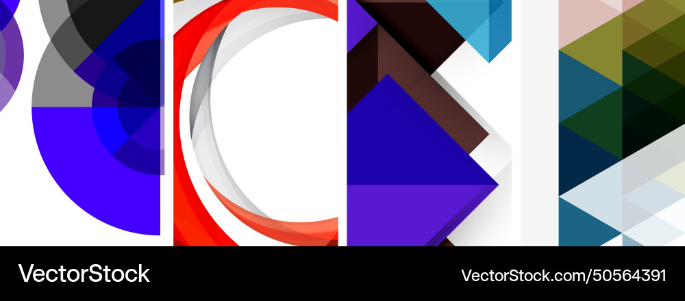 Minimal geometric abstract background with circles Vector Image