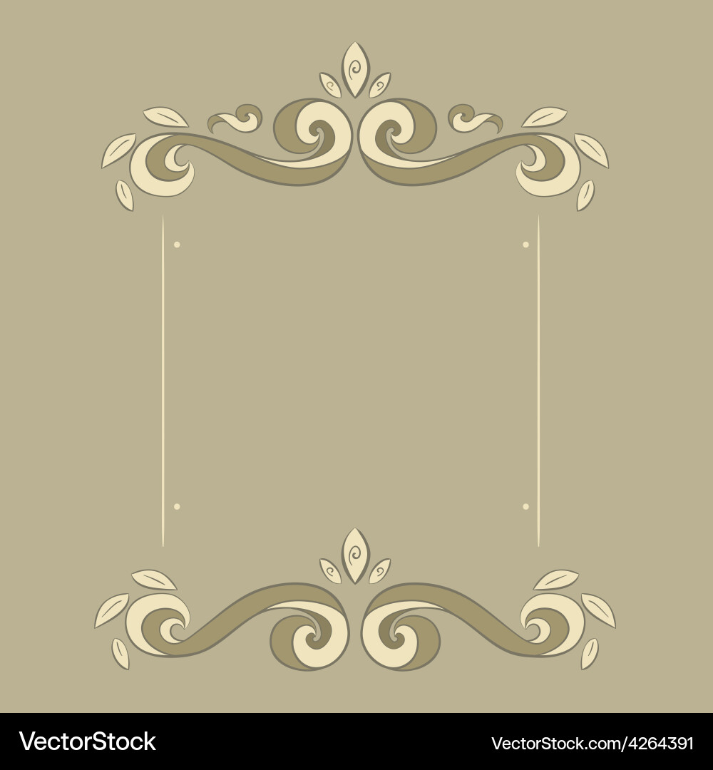 Ornate Scroll Frame Patterns vector image