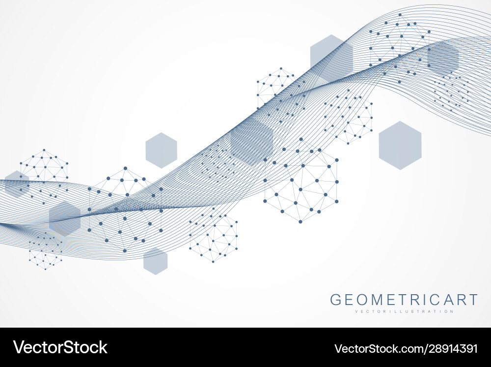 Science network pattern connecting lines and dots Science network pattern connecting lines and dots vector image
