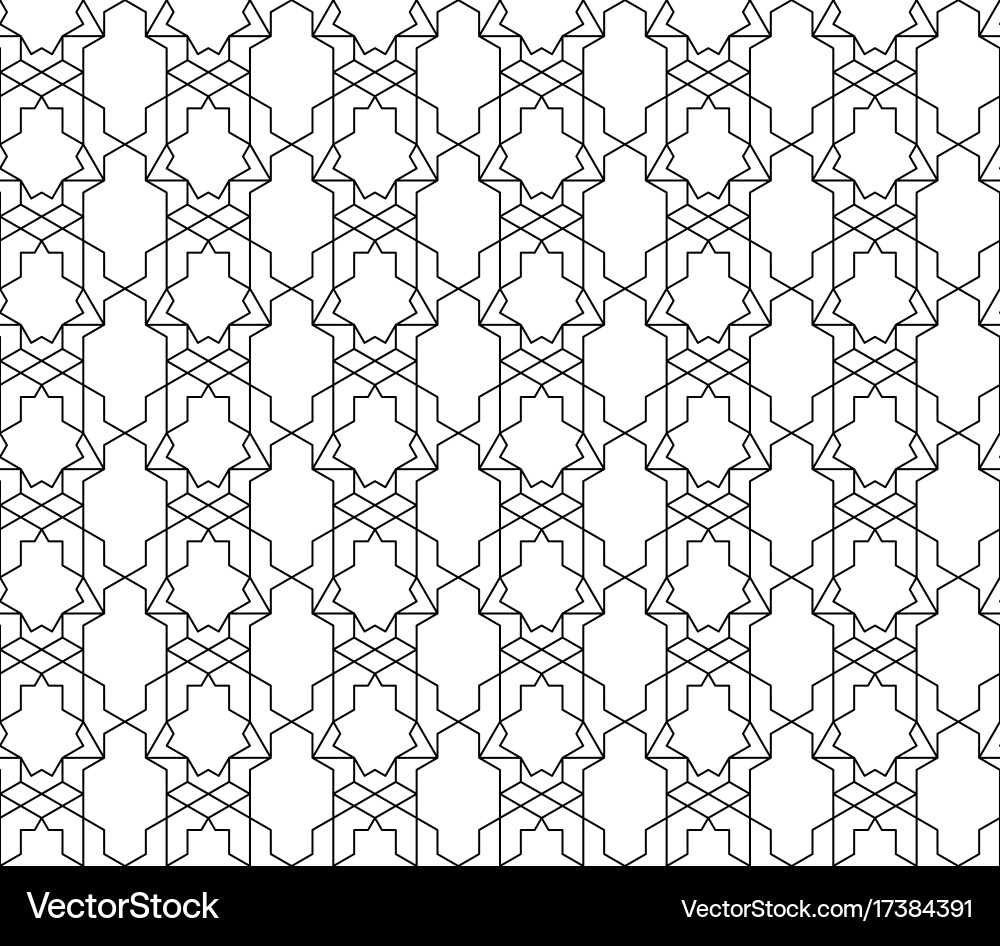 Seamless geometric pattern with editable Vector Image