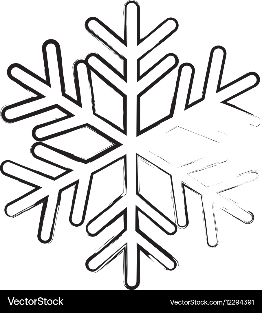 Single snowflake icon image vector image