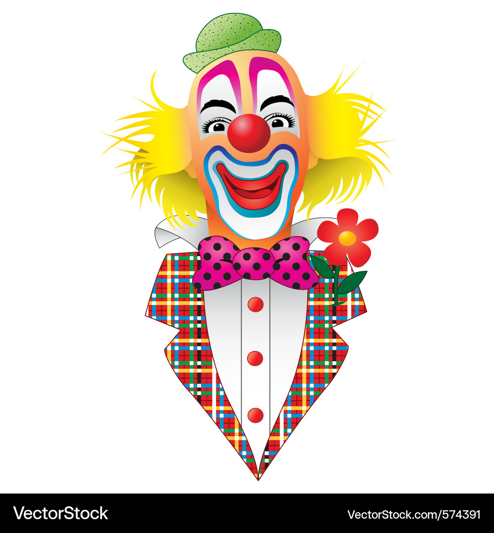 Smiling Circus Clown vector image