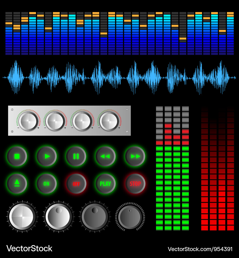 Software buttons vector image