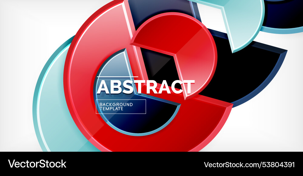 Trendy round shapes with triangular angle design Vector Image