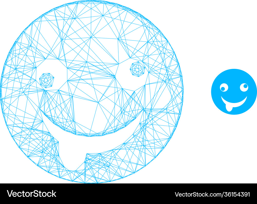 Web net idiot smiley icon vector image