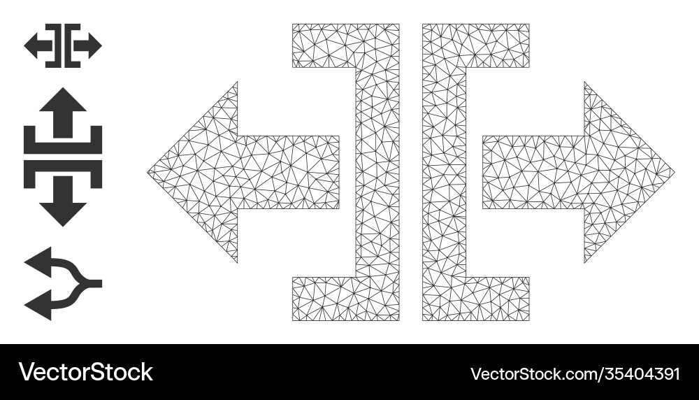Web network divide horizontal direction icon Web network divide horizontal direction icon vector image