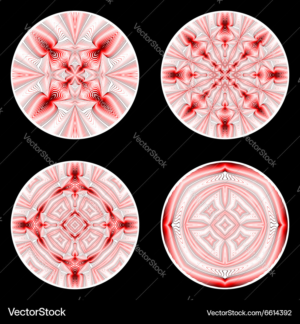 A set of design circle elements vector image