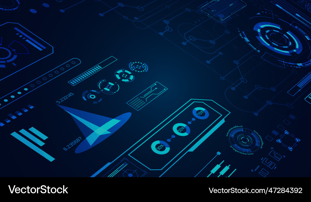 Abstract hud interface circuit computer computing Abstract hud interface circuit computer computing Vector Image