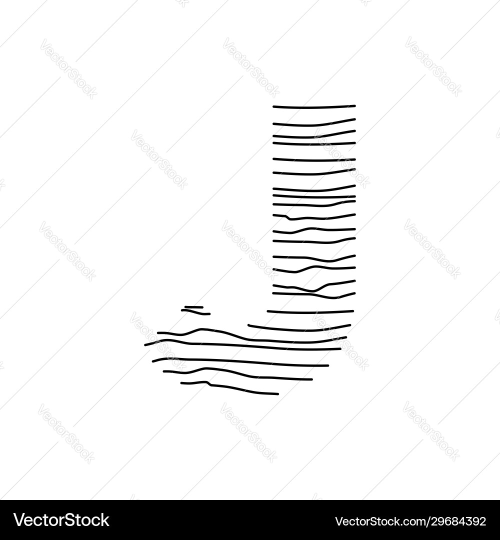 Abstract line initial j Abstract line initial j vector image