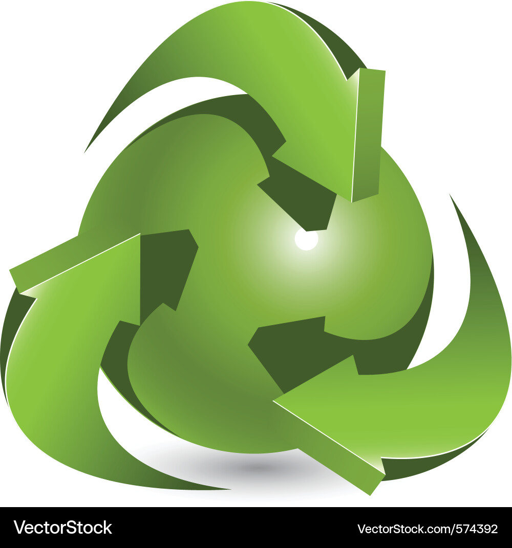 Circular Arrows with Ball Vector Image