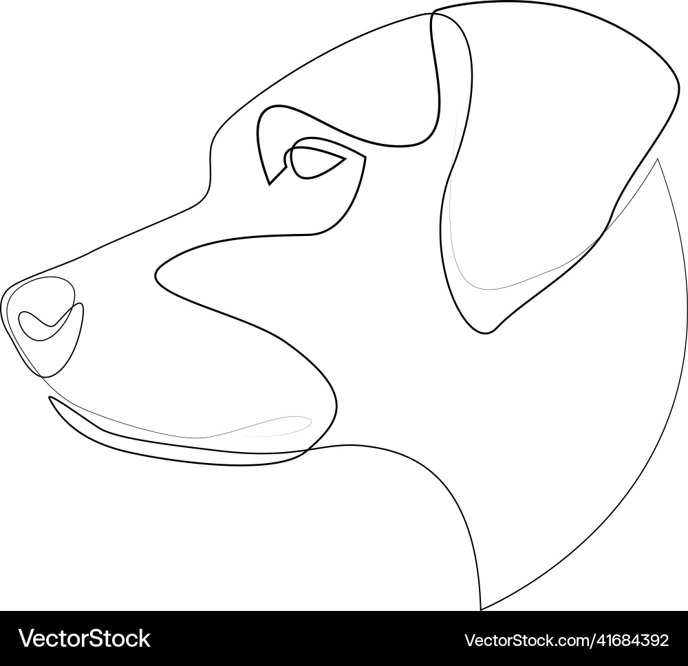 Continuous line rhodesian ridgeback single Continuous line rhodesian ridgeback single vector image